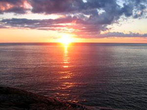 Lake Superior - beach sunset